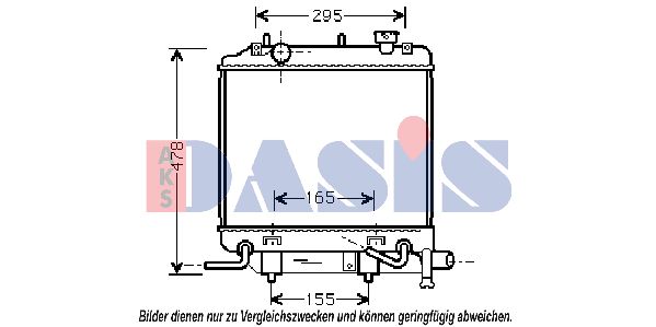 AKS DASIS radiatorius, variklio aušinimas 110041N